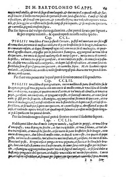 Opera di Bartolomeo Scappi mastro dell'arte del cucinare, con la quale si può ammaestrare qualsivoglia cuoco, scalco, trinciante, o mastro di casa. Diuisa in sei libri. ... Con le figure che fanno dibisogno nella cucina. Aggiuntoui nuouamente il Trinciante, & il Mastro di casa. ...