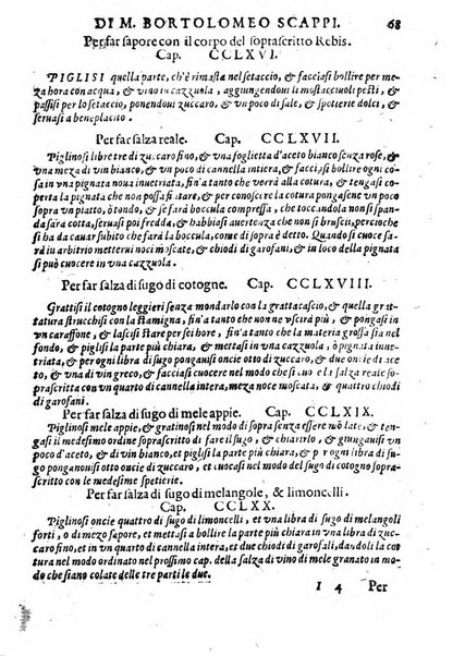 Opera di Bartolomeo Scappi mastro dell'arte del cucinare, con la quale si può ammaestrare qualsivoglia cuoco, scalco, trinciante, o mastro di casa. Diuisa in sei libri. ... Con le figure che fanno dibisogno nella cucina. Aggiuntoui nuouamente il Trinciante, & il Mastro di casa. ...