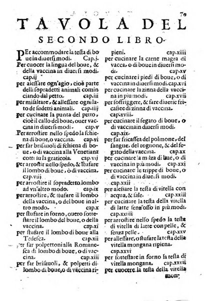 Opera di Bartolomeo Scappi mastro dell'arte del cucinare, con la quale si può ammaestrare qualsivoglia cuoco, scalco, trinciante, o mastro di casa. Diuisa in sei libri. ... Con le figure che fanno dibisogno nella cucina. Aggiuntoui nuouamente il Trinciante, & il Mastro di casa. ...