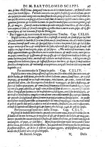 Opera di Bartolomeo Scappi mastro dell'arte del cucinare, con la quale si può ammaestrare qualsivoglia cuoco, scalco, trinciante, o mastro di casa. Diuisa in sei libri. ... Con le figure che fanno dibisogno nella cucina. Aggiuntoui nuouamente il Trinciante, & il Mastro di casa. ...