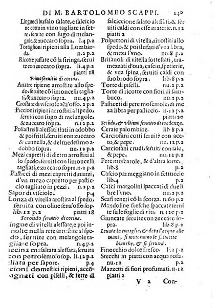 Opera di Bartolomeo Scappi mastro dell'arte del cucinare, con la quale si può ammaestrare qualsivoglia cuoco, scalco, trinciante, o mastro di casa. Diuisa in sei libri. ... Con le figure che fanno dibisogno nella cucina. Aggiuntoui nuouamente il Trinciante, & il Mastro di casa. ...