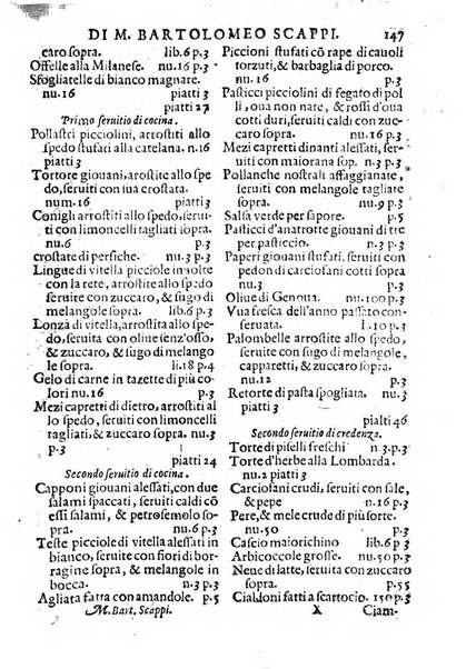 Opera di Bartolomeo Scappi mastro dell'arte del cucinare, con la quale si può ammaestrare qualsivoglia cuoco, scalco, trinciante, o mastro di casa. Diuisa in sei libri. ... Con le figure che fanno dibisogno nella cucina. Aggiuntoui nuouamente il Trinciante, & il Mastro di casa. ...