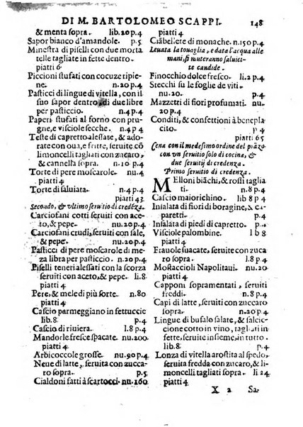 Opera di Bartolomeo Scappi mastro dell'arte del cucinare, con la quale si può ammaestrare qualsivoglia cuoco, scalco, trinciante, o mastro di casa. Diuisa in sei libri. ... Con le figure che fanno dibisogno nella cucina. Aggiuntoui nuouamente il Trinciante, & il Mastro di casa. ...