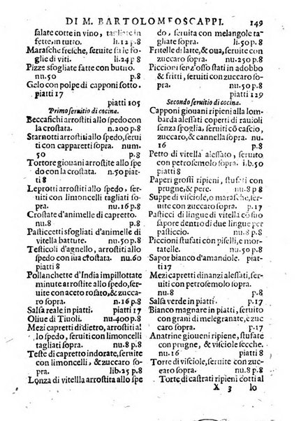 Opera di Bartolomeo Scappi mastro dell'arte del cucinare, con la quale si può ammaestrare qualsivoglia cuoco, scalco, trinciante, o mastro di casa. Diuisa in sei libri. ... Con le figure che fanno dibisogno nella cucina. Aggiuntoui nuouamente il Trinciante, & il Mastro di casa. ...