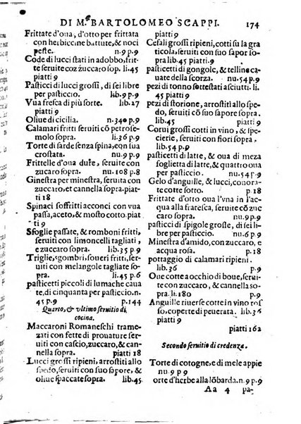 Opera di Bartolomeo Scappi mastro dell'arte del cucinare, con la quale si può ammaestrare qualsivoglia cuoco, scalco, trinciante, o mastro di casa. Diuisa in sei libri. ... Con le figure che fanno dibisogno nella cucina. Aggiuntoui nuouamente il Trinciante, & il Mastro di casa. ...