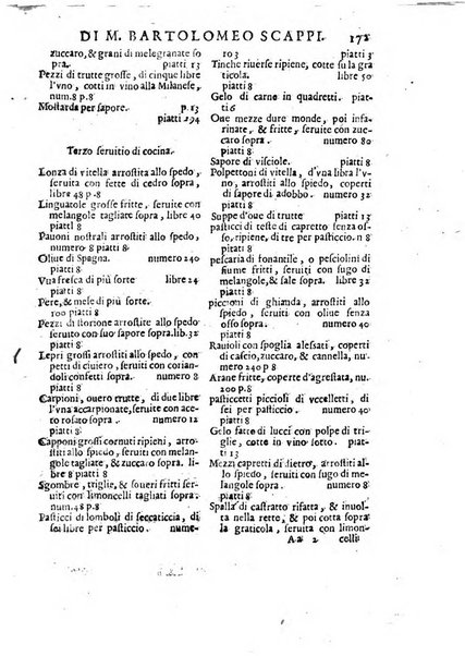 Opera di Bartolomeo Scappi mastro dell'arte del cucinare, con la quale si può ammaestrare qualsivoglia cuoco, scalco, trinciante, o mastro di casa. Diuisa in sei libri. ... Con le figure che fanno dibisogno nella cucina. Aggiuntoui nuouamente il Trinciante, & il Mastro di casa. ...