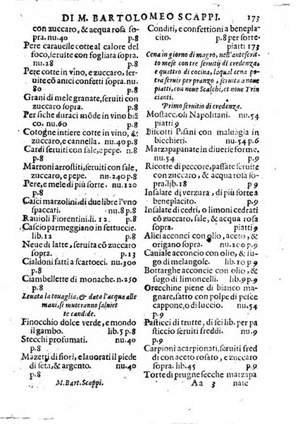 Opera di Bartolomeo Scappi mastro dell'arte del cucinare, con la quale si può ammaestrare qualsivoglia cuoco, scalco, trinciante, o mastro di casa. Diuisa in sei libri. ... Con le figure che fanno dibisogno nella cucina. Aggiuntoui nuouamente il Trinciante, & il Mastro di casa. ...