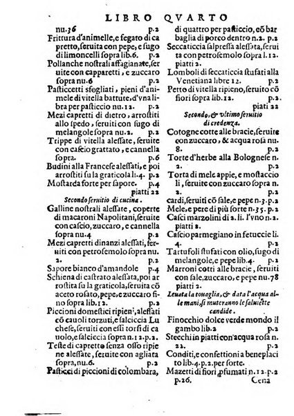 Opera di Bartolomeo Scappi mastro dell'arte del cucinare, con la quale si può ammaestrare qualsivoglia cuoco, scalco, trinciante, o mastro di casa. Diuisa in sei libri. ... Con le figure che fanno dibisogno nella cucina. Aggiuntoui nuouamente il Trinciante, & il Mastro di casa. ...