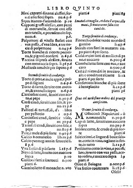 Opera di Bartolomeo Scappi mastro dell'arte del cucinare, con la quale si può ammaestrare qualsivoglia cuoco, scalco, trinciante, o mastro di casa. Diuisa in sei libri. ... Con le figure che fanno dibisogno nella cucina. Aggiuntoui nuouamente il Trinciante, & il Mastro di casa. ...