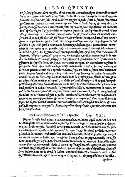 Opera di Bartolomeo Scappi mastro dell'arte del cucinare, con la quale si può ammaestrare qualsivoglia cuoco, scalco, trinciante, o mastro di casa. Diuisa in sei libri. ... Con le figure che fanno dibisogno nella cucina. Aggiuntoui nuouamente il Trinciante, & il Mastro di casa. ...