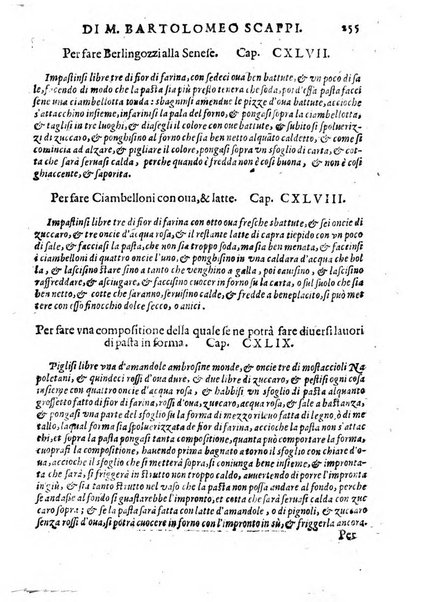 Opera di Bartolomeo Scappi mastro dell'arte del cucinare, con la quale si può ammaestrare qualsivoglia cuoco, scalco, trinciante, o mastro di casa. Diuisa in sei libri. ... Con le figure che fanno dibisogno nella cucina. Aggiuntoui nuouamente il Trinciante, & il Mastro di casa. ...