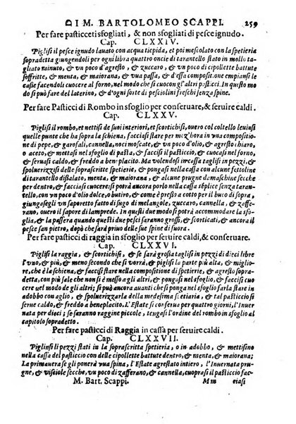 Opera di Bartolomeo Scappi mastro dell'arte del cucinare, con la quale si può ammaestrare qualsivoglia cuoco, scalco, trinciante, o mastro di casa. Diuisa in sei libri. ... Con le figure che fanno dibisogno nella cucina. Aggiuntoui nuouamente il Trinciante, & il Mastro di casa. ...