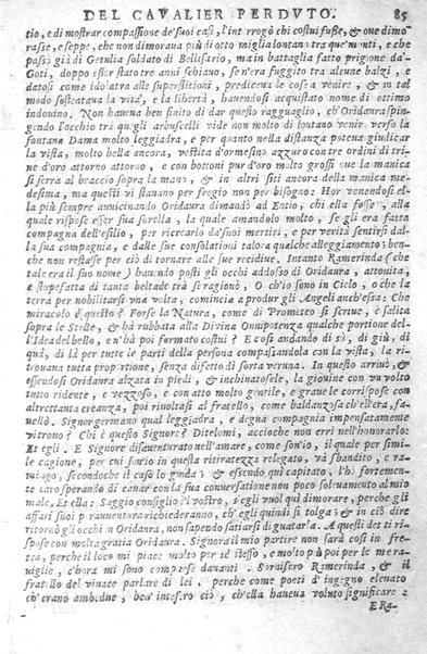 Historia del caualier perduto di Pace Pasini. All'illustrissimo sig. il sig. Gio. Francesco Loredano