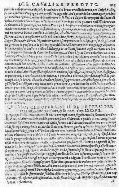 Historia del caualier perduto di Pace Pasini. All'illustrissimo sig. il sig. Gio. Francesco Loredano