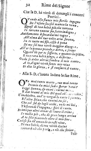 Rime del sig.r Francesco della Valle in questa 2.a impressione corrette et accresciute con gli argom.ti dell'istesso auttore ...