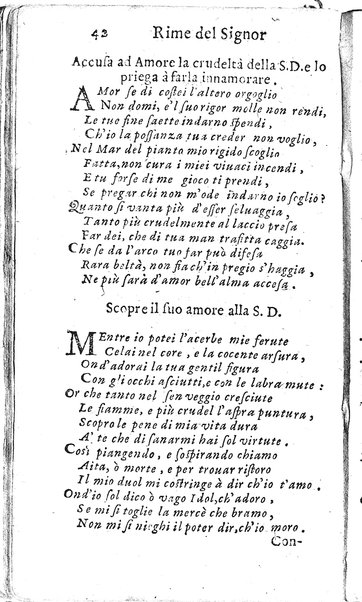 Rime del sig.r Francesco della Valle in questa 2.a impressione corrette et accresciute con gli argom.ti dell'istesso auttore ...