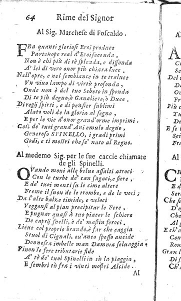 Rime del sig.r Francesco della Valle in questa 2.a impressione corrette et accresciute con gli argom.ti dell'istesso auttore ...