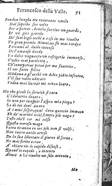 Rime del sig.r Francesco della Valle in questa 2.a impressione corrette et accresciute con gli argom.ti dell'istesso auttore ...