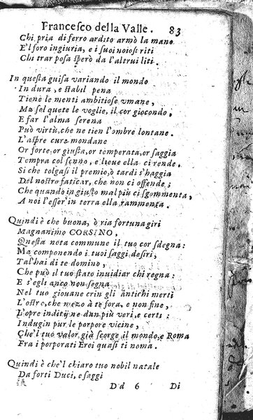 Rime del sig.r Francesco della Valle in questa 2.a impressione corrette et accresciute con gli argom.ti dell'istesso auttore ...