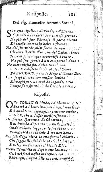 Rime del sig.r Francesco della Valle in questa 2.a impressione corrette et accresciute con gli argom.ti dell'istesso auttore ...