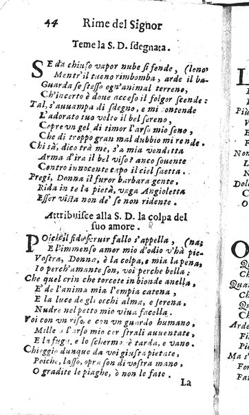 Rime del sig.r Francesco della Valle in questa 2.a impressione corrette et accresciute con gli argom.ti dell'istesso auttore ...