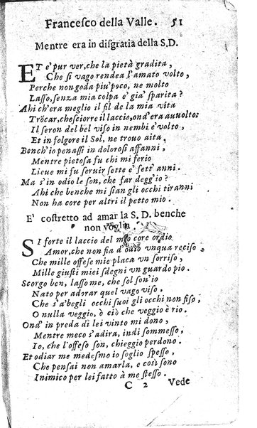 Rime del sig.r Francesco della Valle in questa 2.a impressione corrette et accresciute con gli argom.ti dell'istesso auttore ...