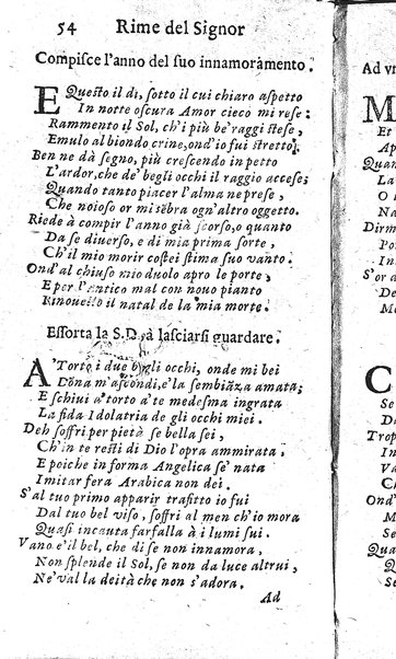 Rime del sig.r Francesco della Valle in questa 2.a impressione corrette et accresciute con gli argom.ti dell'istesso auttore ...