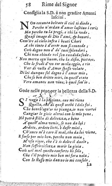 Rime del sig.r Francesco della Valle in questa 2.a impressione corrette et accresciute con gli argom.ti dell'istesso auttore ...