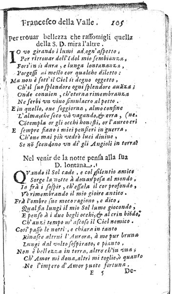 Rime del sig.r Francesco della Valle in questa 2.a impressione corrette et accresciute con gli argom.ti dell'istesso auttore ...