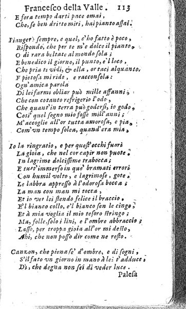 Rime del sig.r Francesco della Valle in questa 2.a impressione corrette et accresciute con gli argom.ti dell'istesso auttore ...