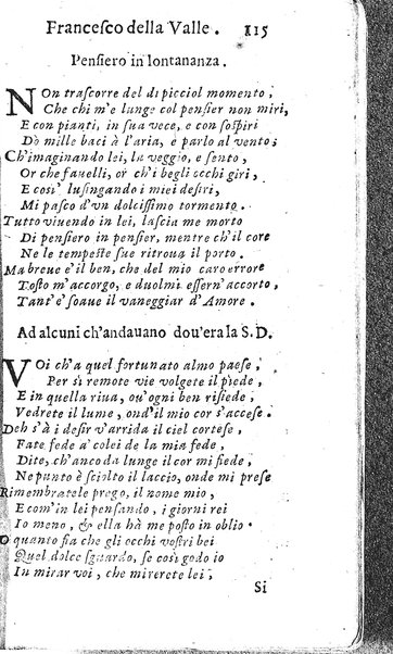 Rime del sig.r Francesco della Valle in questa 2.a impressione corrette et accresciute con gli argom.ti dell'istesso auttore ...