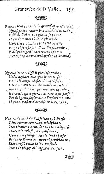 Rime del sig.r Francesco della Valle in questa 2.a impressione corrette et accresciute con gli argom.ti dell'istesso auttore ...