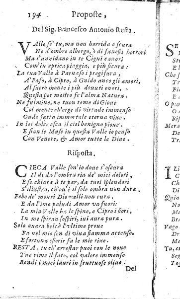 Rime del sig.r Francesco della Valle in questa 2.a impressione corrette et accresciute con gli argom.ti dell'istesso auttore ...