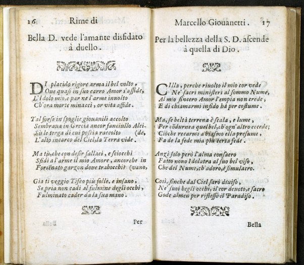 Poesie di Marcello Giouanetti, compartite in affettuose, boschereccie, nuttiali, eroiche, sacre, varie, all'ill.mo e reuer.mo sig. il sig. card. Lorenzo Magalotti