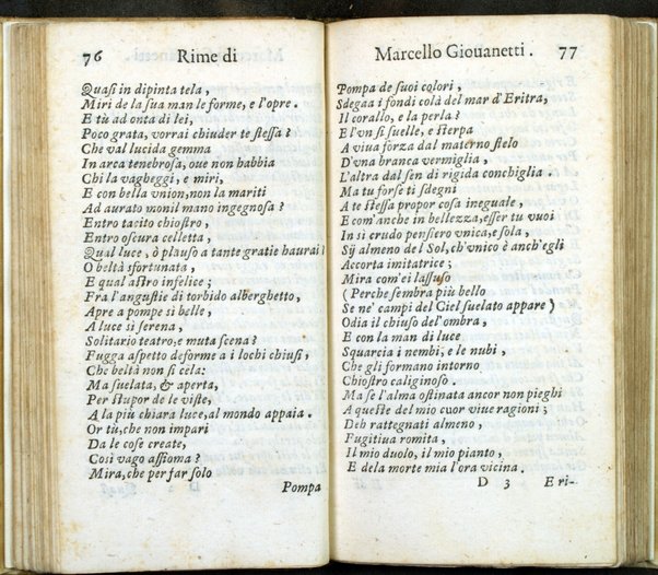 Poesie di Marcello Giouanetti, compartite in affettuose, boschereccie, nuttiali, eroiche, sacre, varie, all'ill.mo e reuer.mo sig. il sig. card. Lorenzo Magalotti