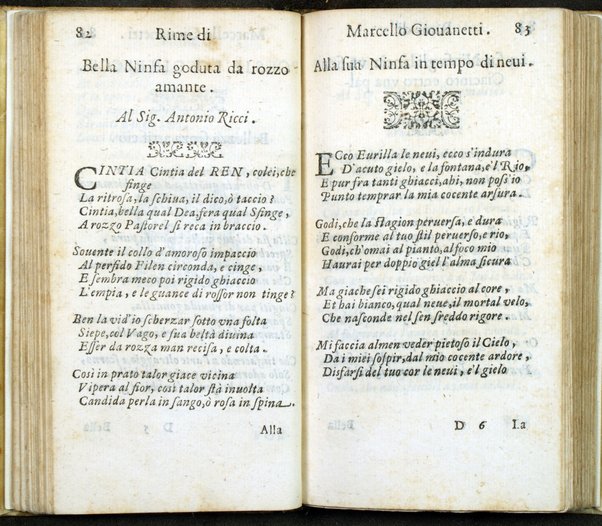 Poesie di Marcello Giouanetti, compartite in affettuose, boschereccie, nuttiali, eroiche, sacre, varie, all'ill.mo e reuer.mo sig. il sig. card. Lorenzo Magalotti