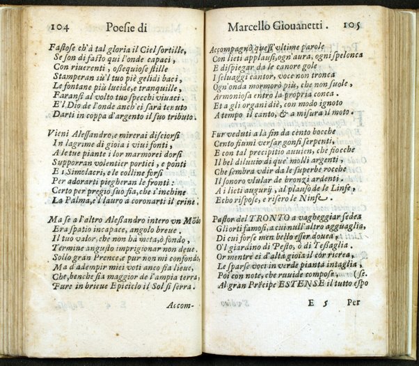 Poesie di Marcello Giouanetti, compartite in affettuose, boschereccie, nuttiali, eroiche, sacre, varie, all'ill.mo e reuer.mo sig. il sig. card. Lorenzo Magalotti