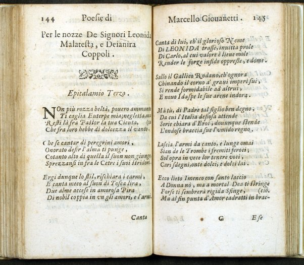 Poesie di Marcello Giouanetti, compartite in affettuose, boschereccie, nuttiali, eroiche, sacre, varie, all'ill.mo e reuer.mo sig. il sig. card. Lorenzo Magalotti