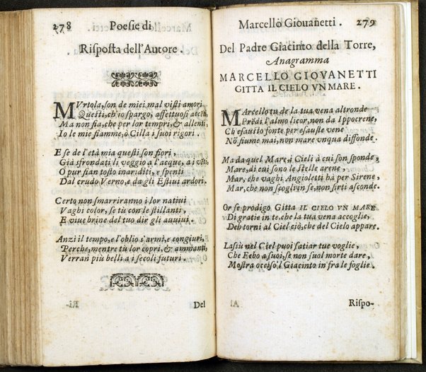 Poesie di Marcello Giouanetti, compartite in affettuose, boschereccie, nuttiali, eroiche, sacre, varie, all'ill.mo e reuer.mo sig. il sig. card. Lorenzo Magalotti