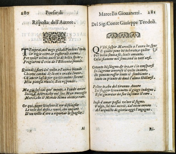 Poesie di Marcello Giouanetti, compartite in affettuose, boschereccie, nuttiali, eroiche, sacre, varie, all'ill.mo e reuer.mo sig. il sig. card. Lorenzo Magalotti