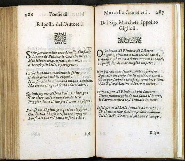 Poesie di Marcello Giouanetti, compartite in affettuose, boschereccie, nuttiali, eroiche, sacre, varie, all'ill.mo e reuer.mo sig. il sig. card. Lorenzo Magalotti