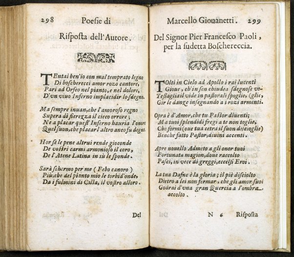 Poesie di Marcello Giouanetti, compartite in affettuose, boschereccie, nuttiali, eroiche, sacre, varie, all'ill.mo e reuer.mo sig. il sig. card. Lorenzo Magalotti