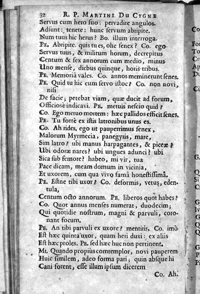 [R.P. Martini Du Cygne Audomarensis e Societate Jesu Comoediae 12. Phrasi cum Plautina tum Terentiana concinnatae. Pars prior [- posterior]. Opus posthumum] 1