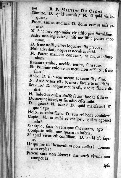 [R.P. Martini Du Cygne Audomarensis e Societate Jesu Comoediae 12. Phrasi cum Plautina tum Terentiana concinnatae. Pars prior [- posterior]. Opus posthumum] 1