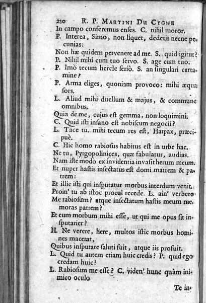 [R.P. Martini Du Cygne Audomarensis e Societate Jesu Comoediae 12. Phrasi cum Plautina tum Terentiana concinnatae. Pars prior [- posterior]. Opus posthumum] 1