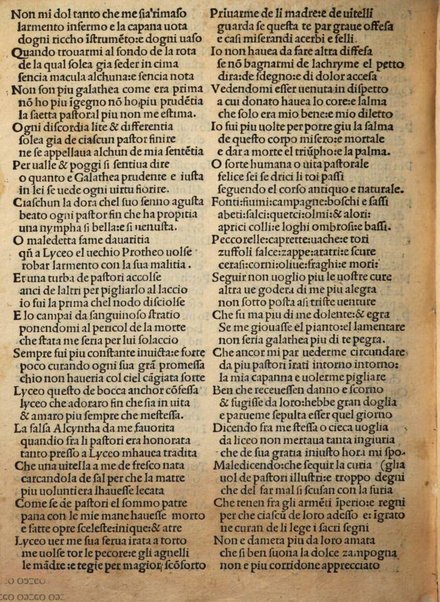 Opera del praeclarissimo poeta miser Pamphilo sasso modenese. Sonetti. 407. Capituli. 38. Egloge. 5