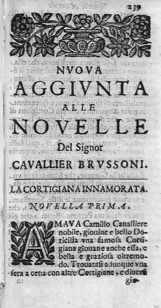 Le curiosissime nouelle amorose del cau. Brusoni. Libri quattro. Con nuoua aggiunta. ...