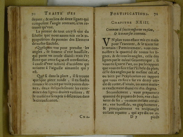 Traité des fortifications, ou Architecture militaire, tirée des place les plus estimées de ce temps, pour leurs fortifications. Diuisé en deux parties. La premiere vous met en main les plans, coupes & eleuations de quantité de placefort estimées, & tenuës pour tres-bien fortifiées. La seconde vous fournir des pratiques faciles pour en faire de semblables