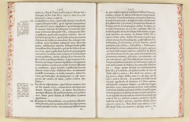 Dissertatio de ducatu Castri, et Roncilionis, ejusque justa, ac legitima possessione penès Reverendam Cameram Apostolicam