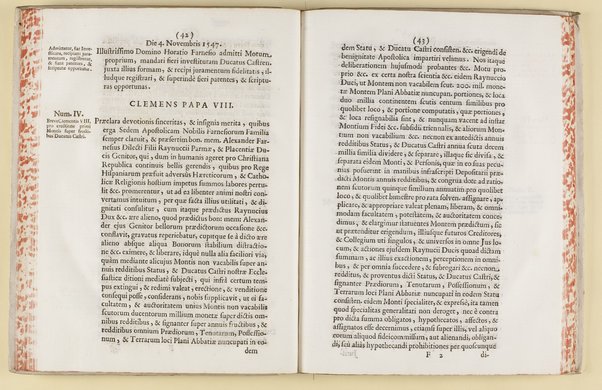 Dissertatio de ducatu Castri, et Roncilionis, ejusque justa, ac legitima possessione penès Reverendam Cameram Apostolicam